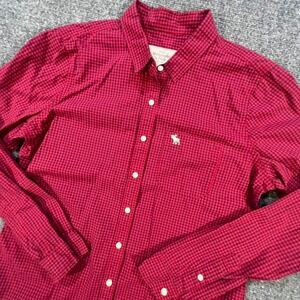 Abercrombie & Fitch Gingham Button Down Shirt Mens Large